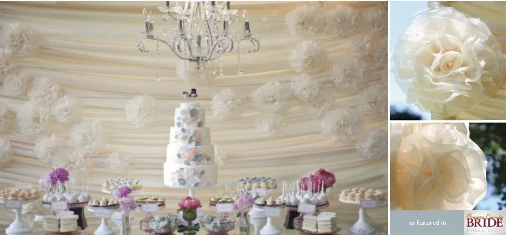 Ivory Organza Rosettes