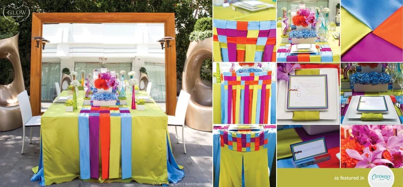 Rainbow Grid Linens