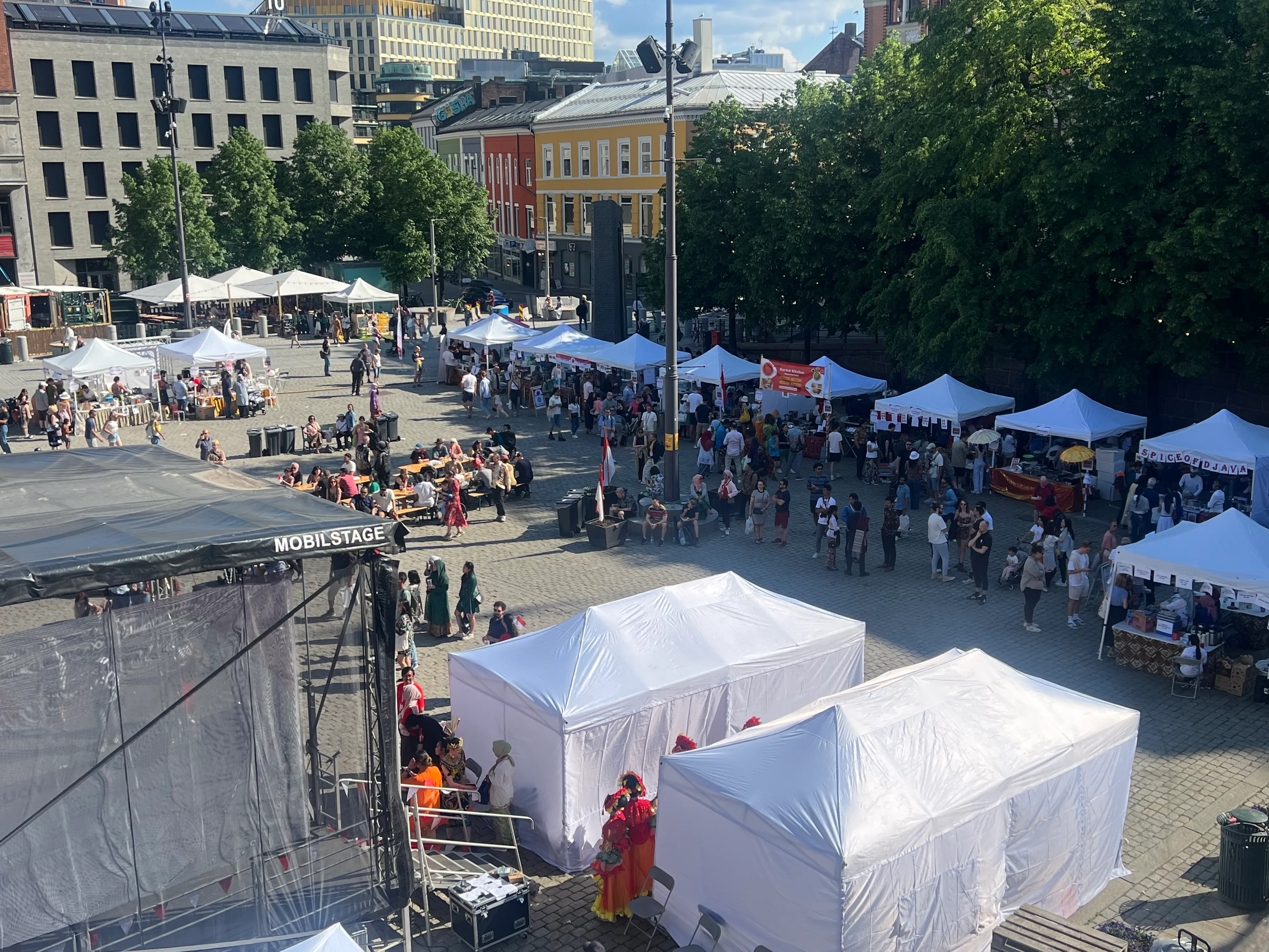 matfestival infrastruktur, markeder telt, gatearrangement rigg