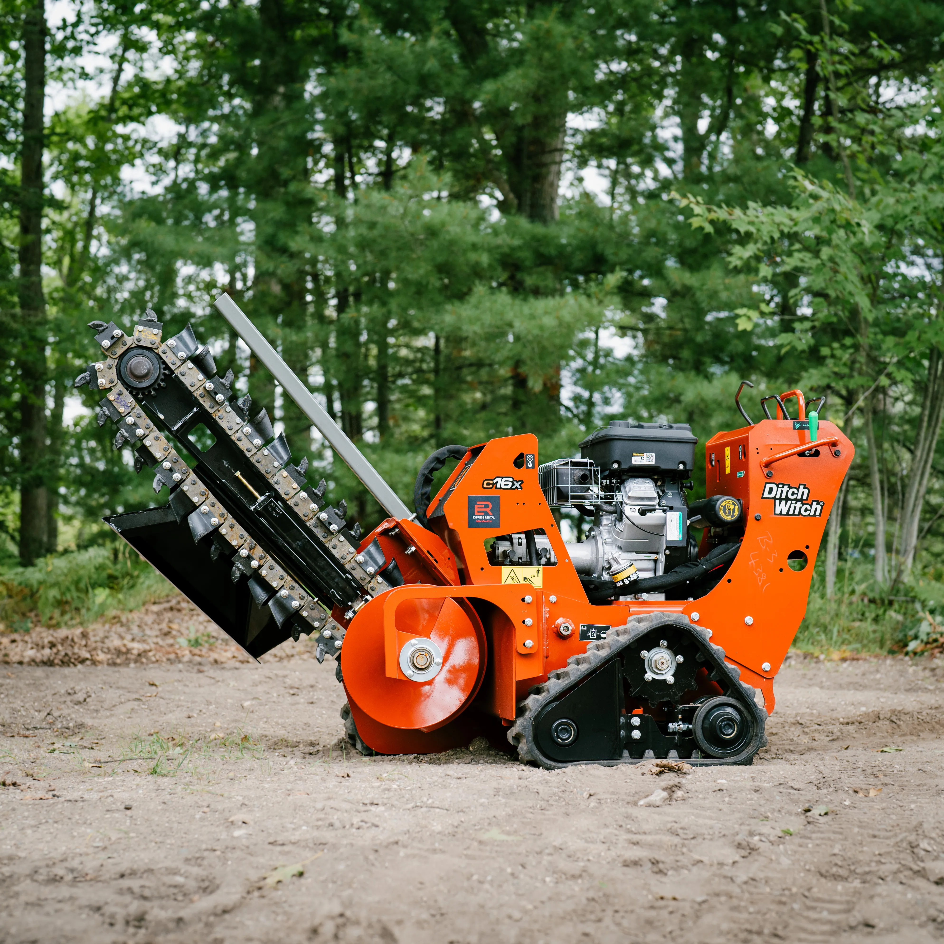 Trencher available for rent at Express Rental in Houghton Lake, MI