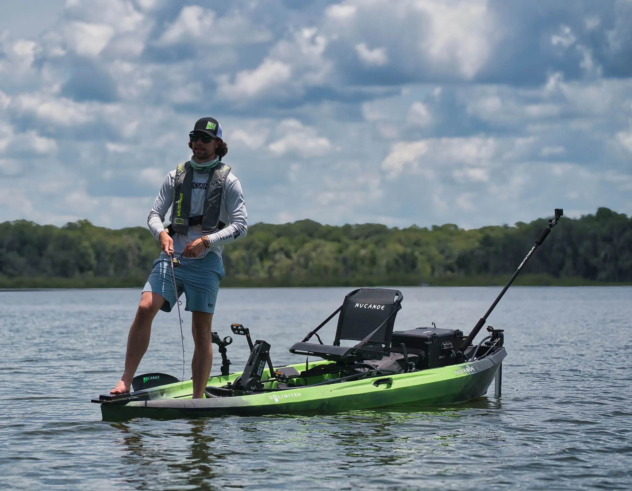 NuCanoe fishing kayak on the water in Texas