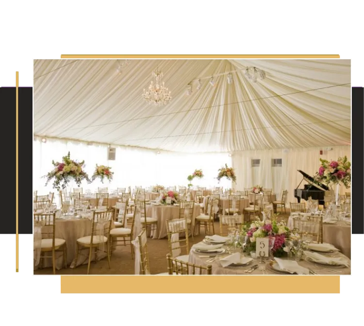 A wedding tent