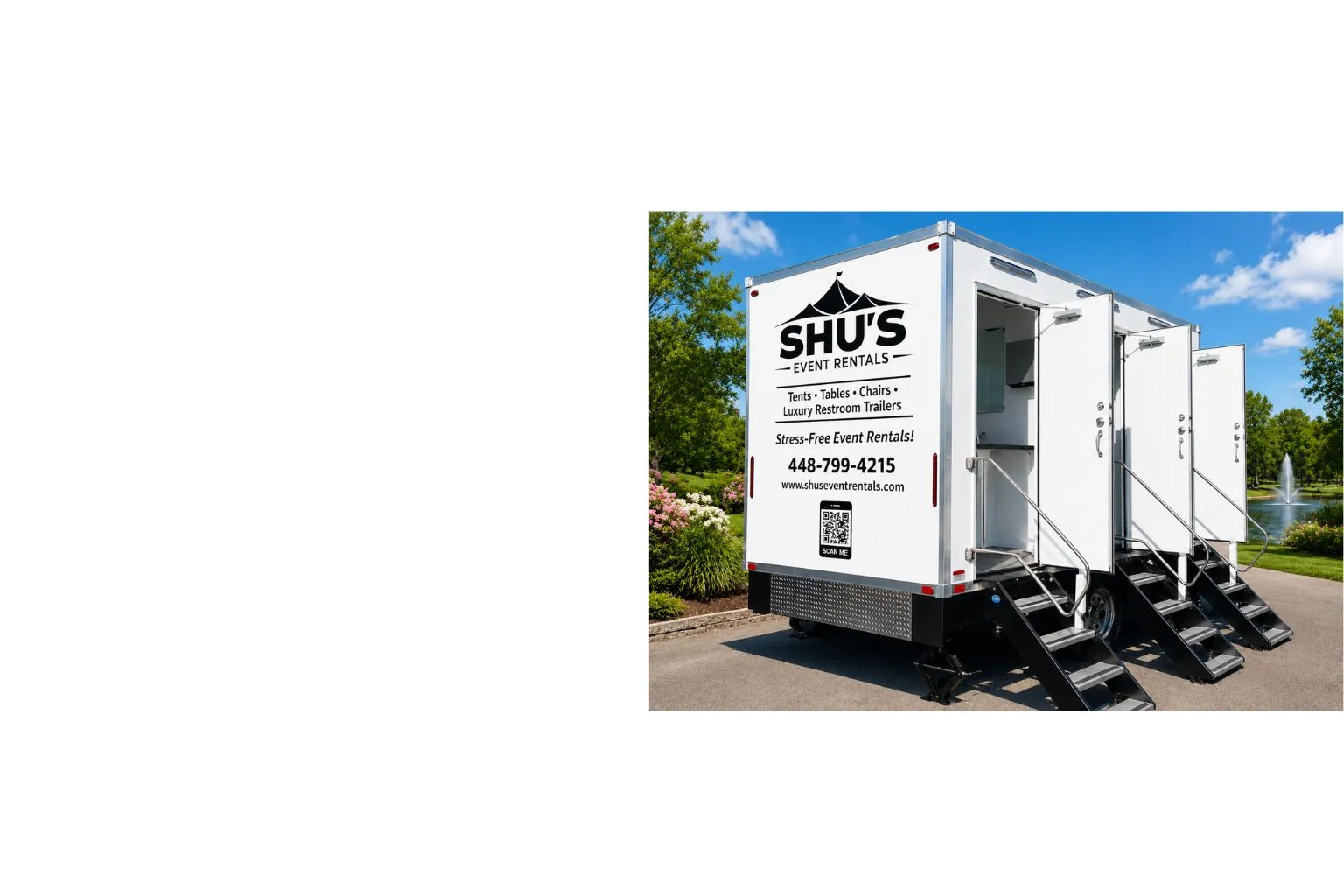 Luxury restroom trailer rentals in Tallahassee, FL