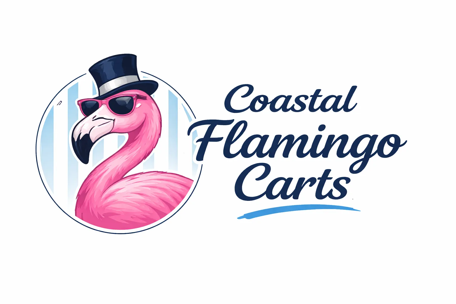 Coastal Flamingo Carts