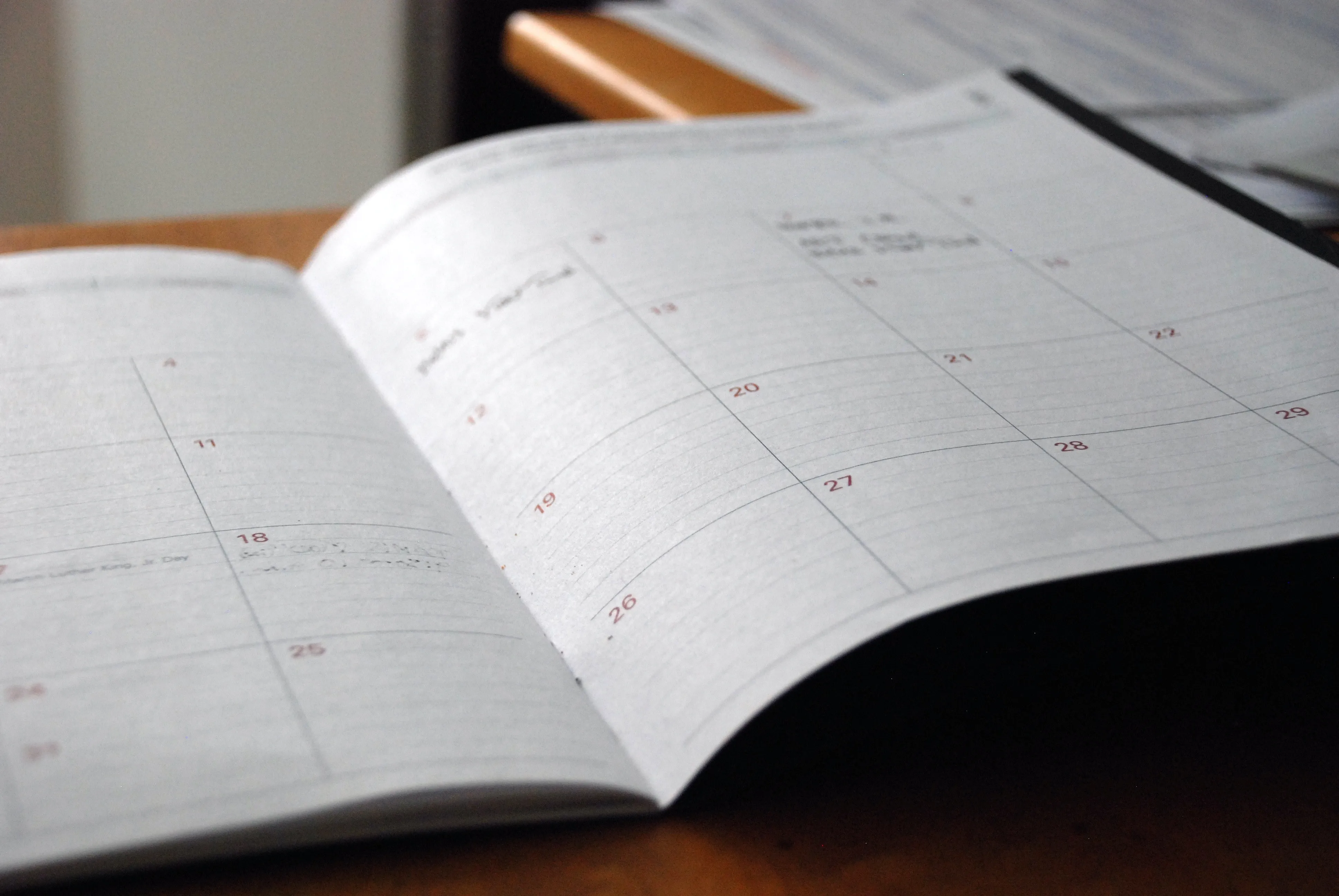 kalender om datum te kiezen