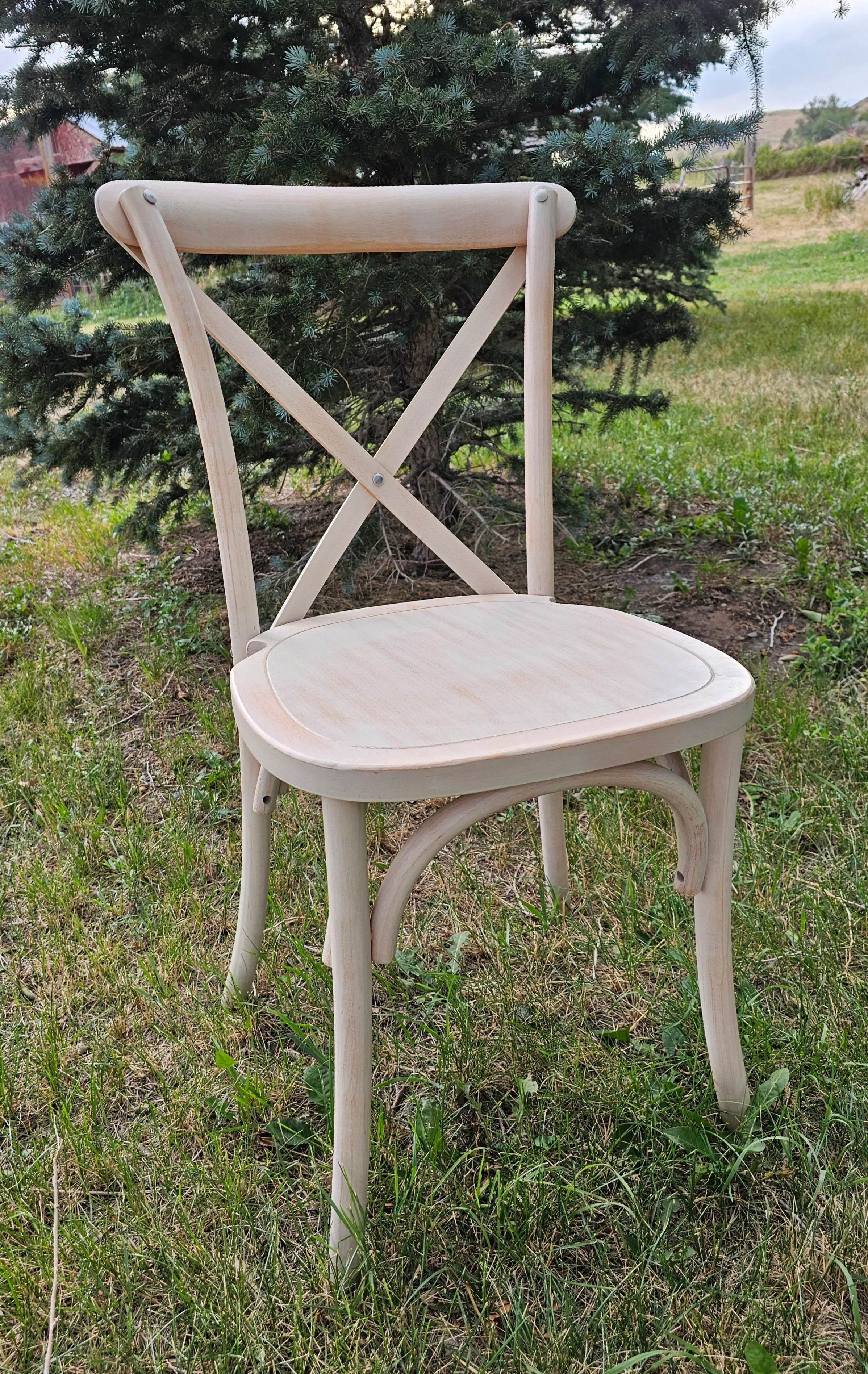 Antique White Cross back Chair