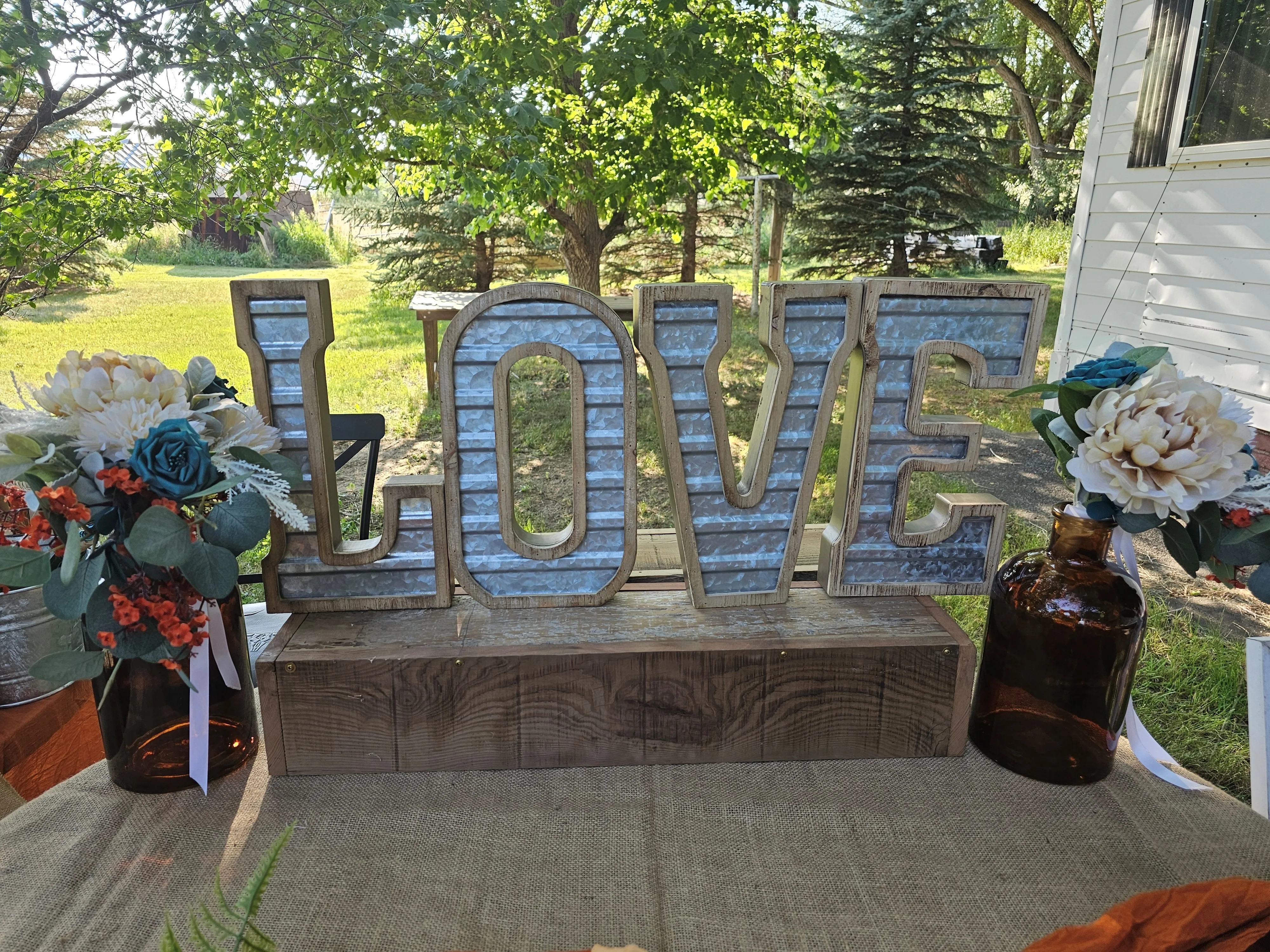 13" tin / wood Letters (Love)