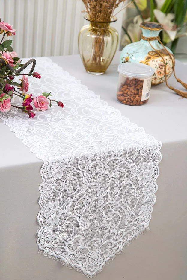 White Lace Table Runner