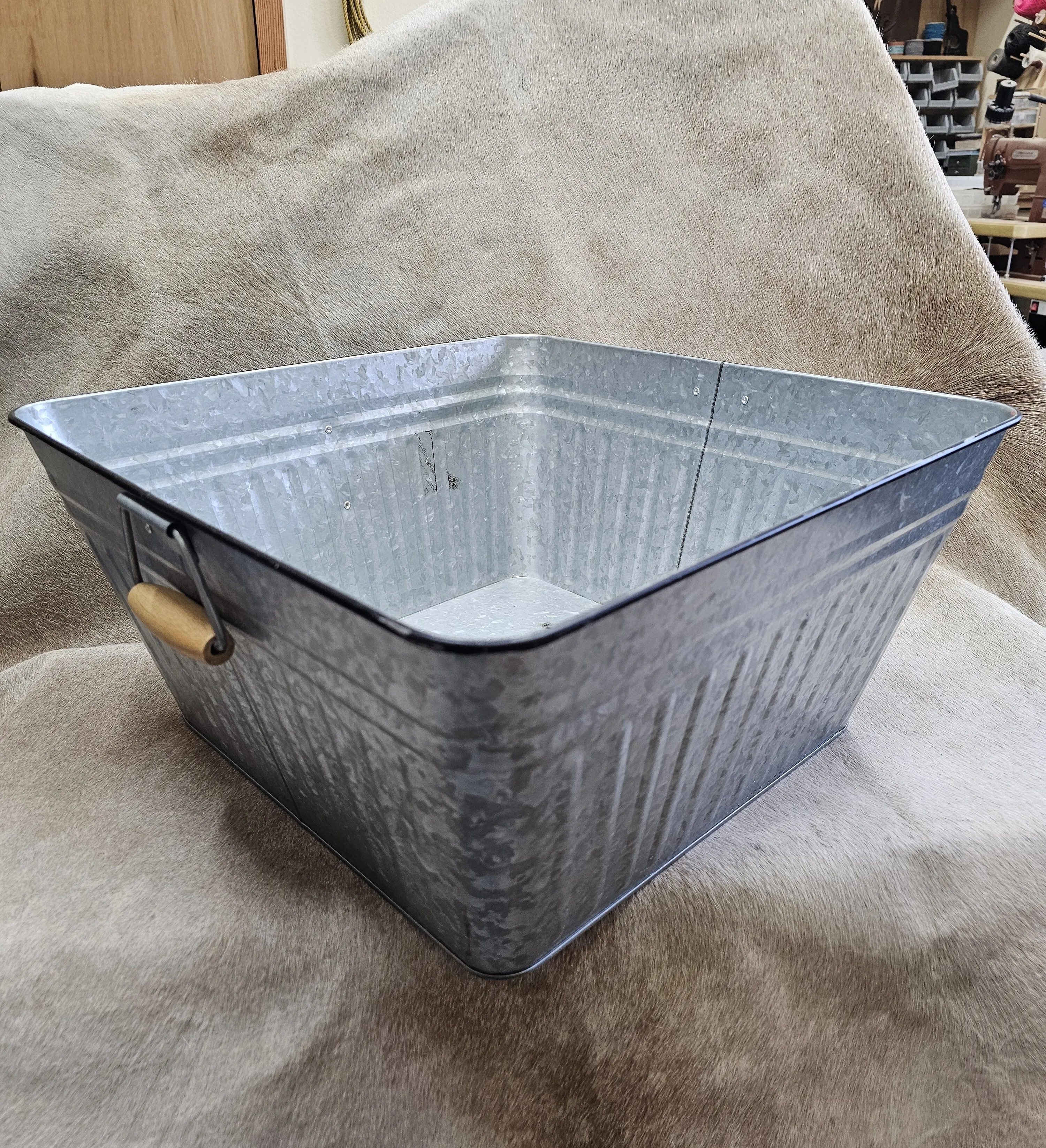 Square Galvanized Beverage Tub