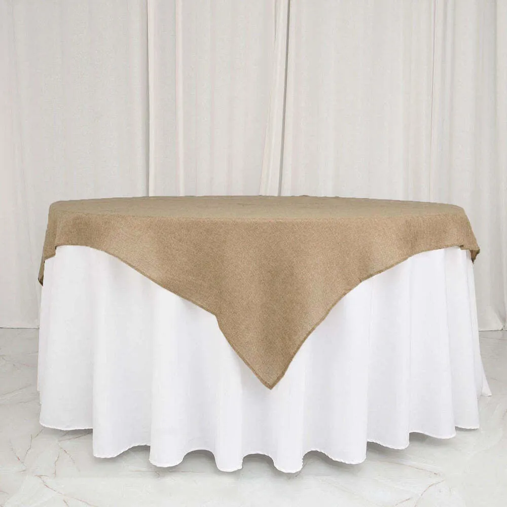 72 x 72 Burlap Table Cloth