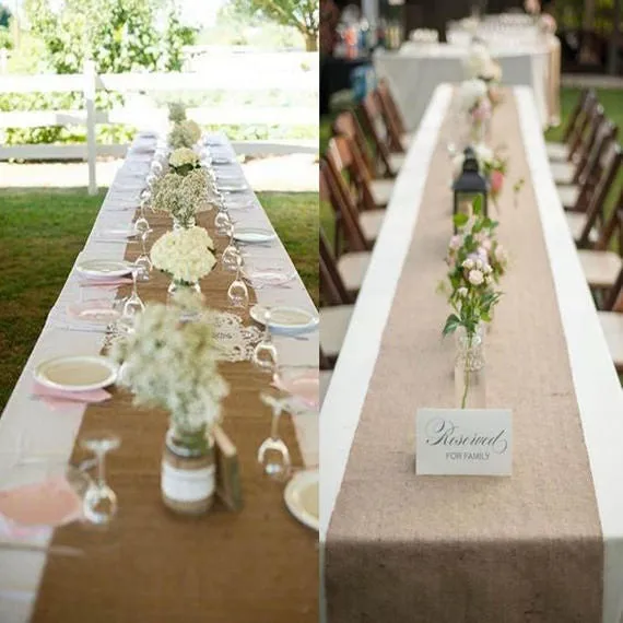 Burlap Table Runner 9'