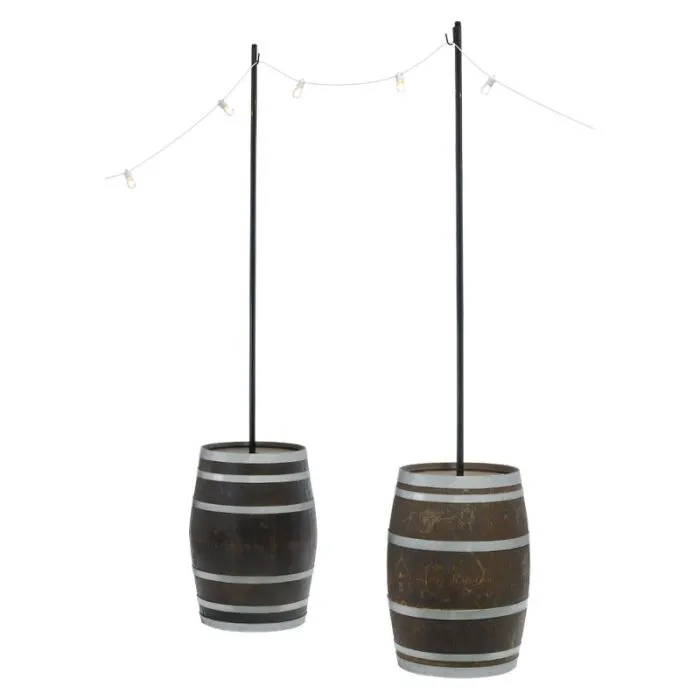 Wine Barrel Light Pole