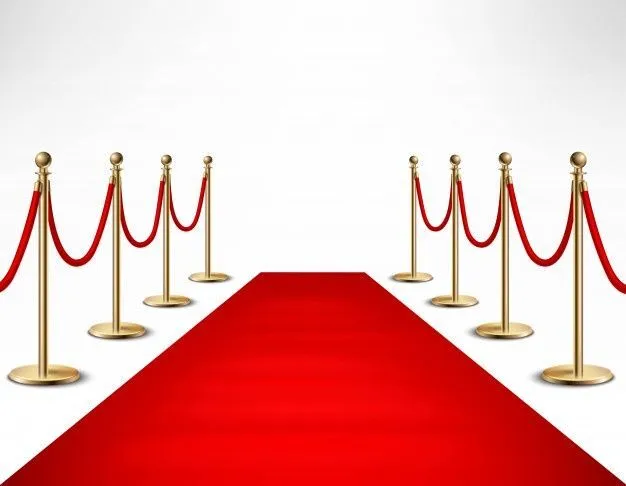 Red Carpet with Gold Stanchions