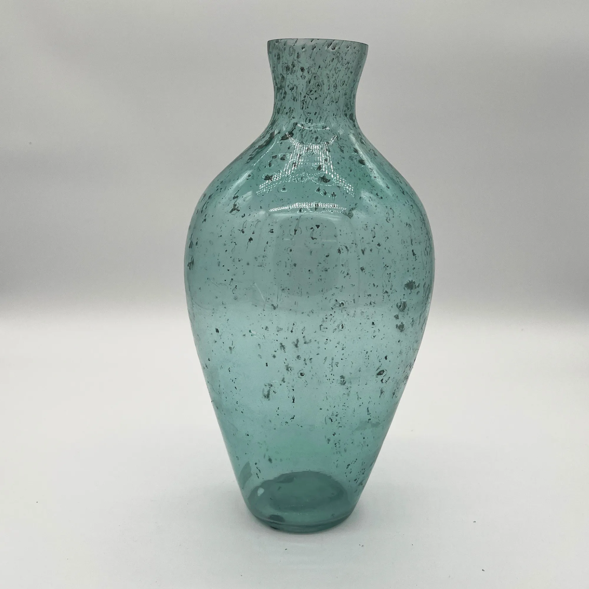 Vintage Bubble Glass Bottle Vase