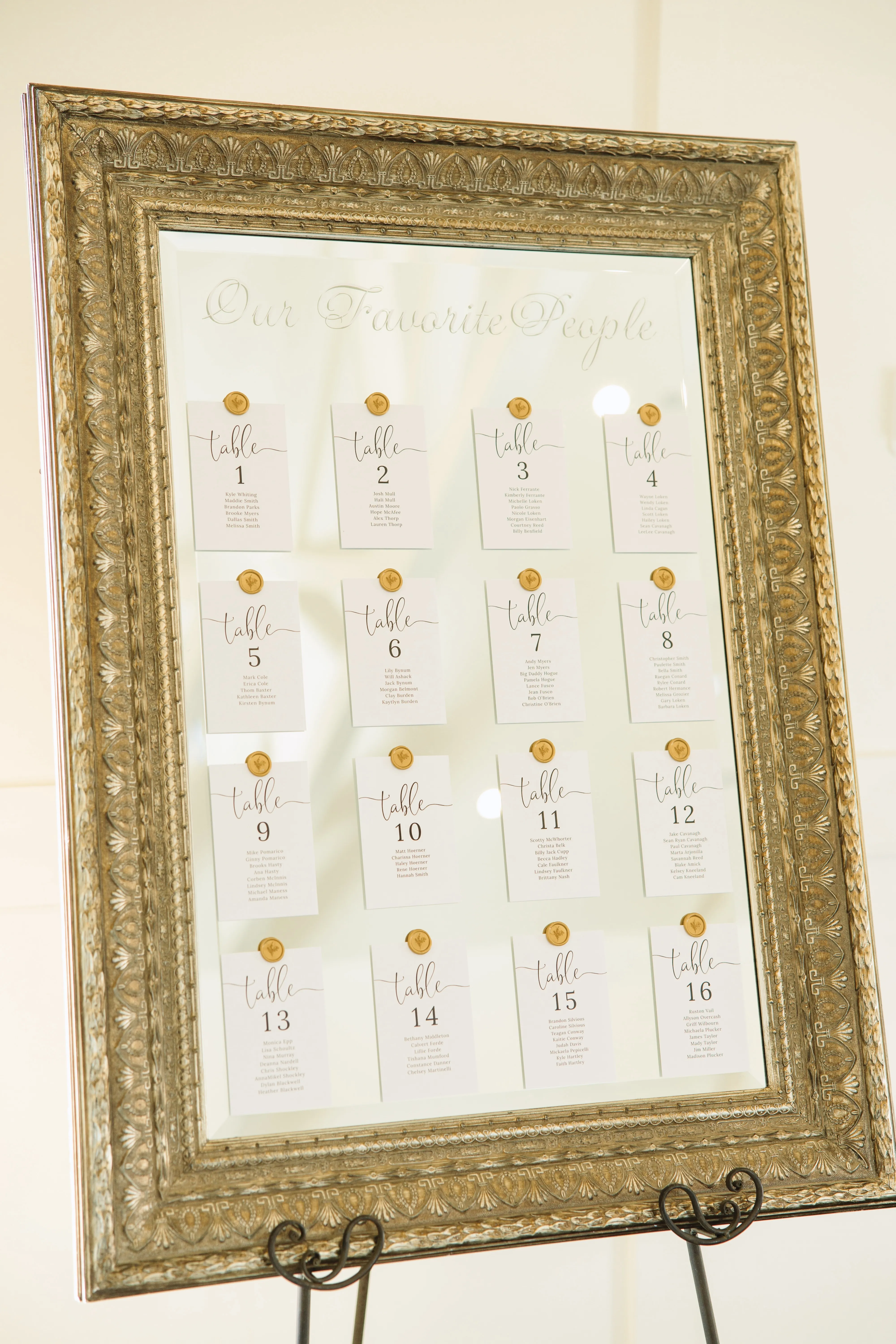 Mirror Seating Chart