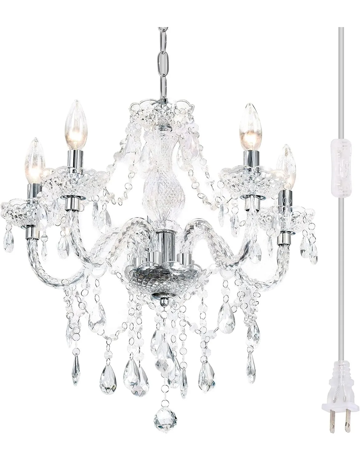 Crystal Plug-in Chandelier