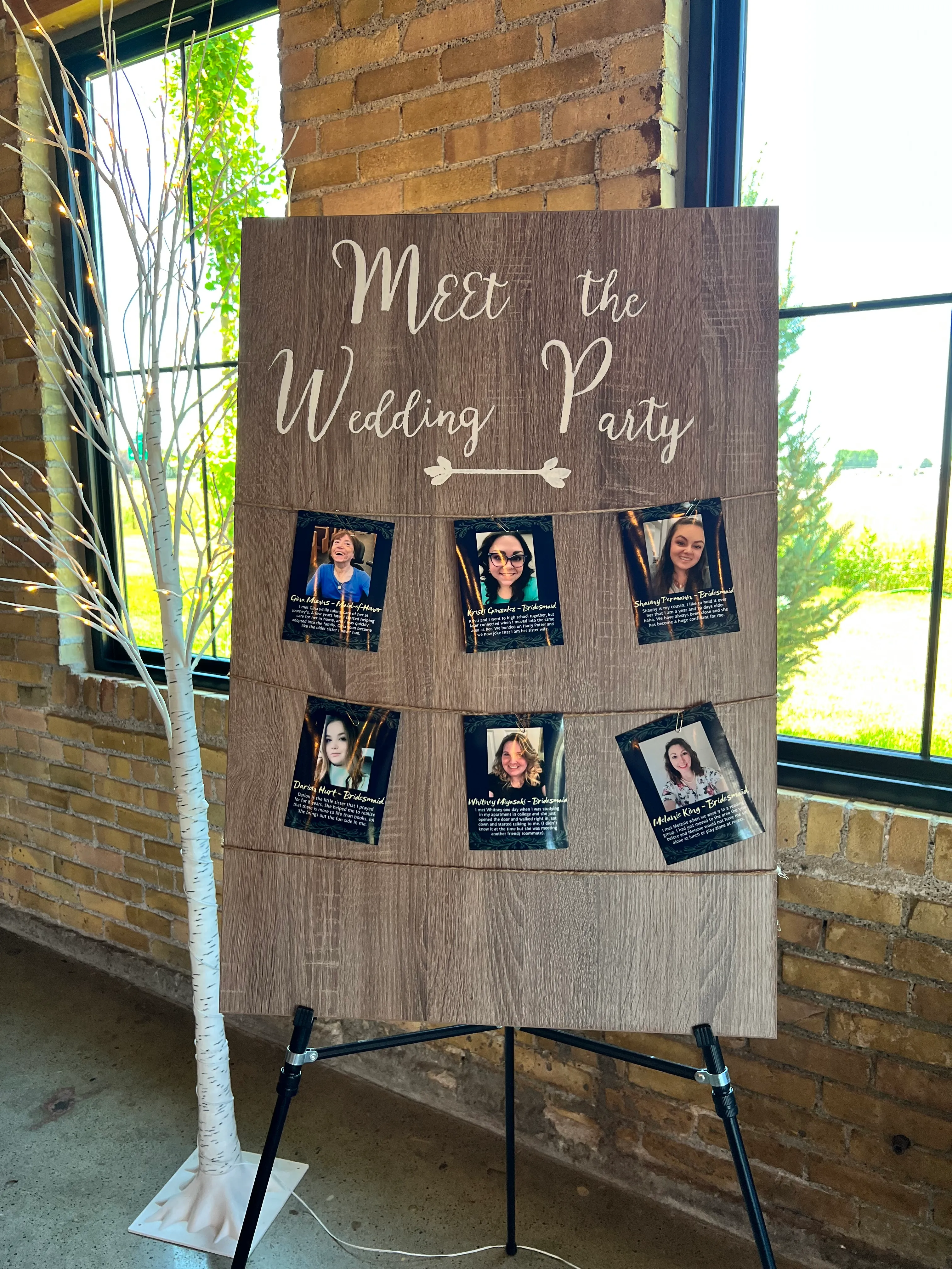 "Meet the Wedding Party" Signs