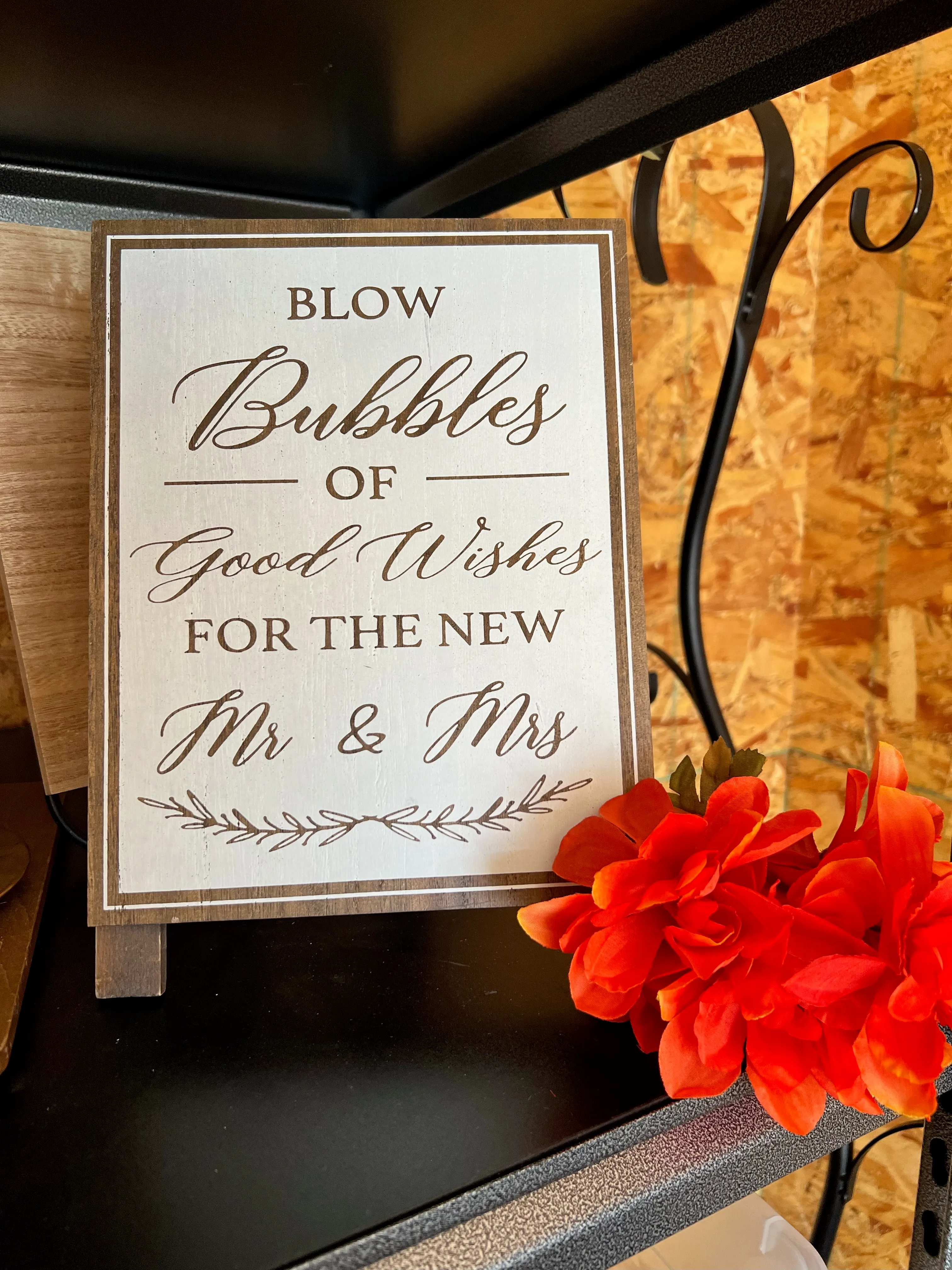 Bubbles Send Off Sign