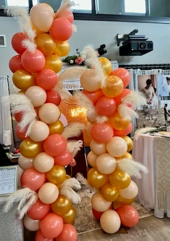Gold Balloon/Floral Bases