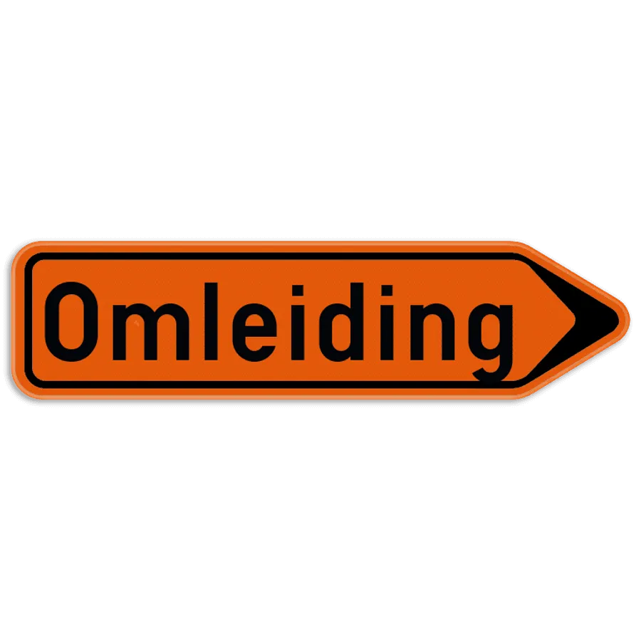 Verkeersbord SB250 F41 - Wegwijzer omleidingsweg Rechts
