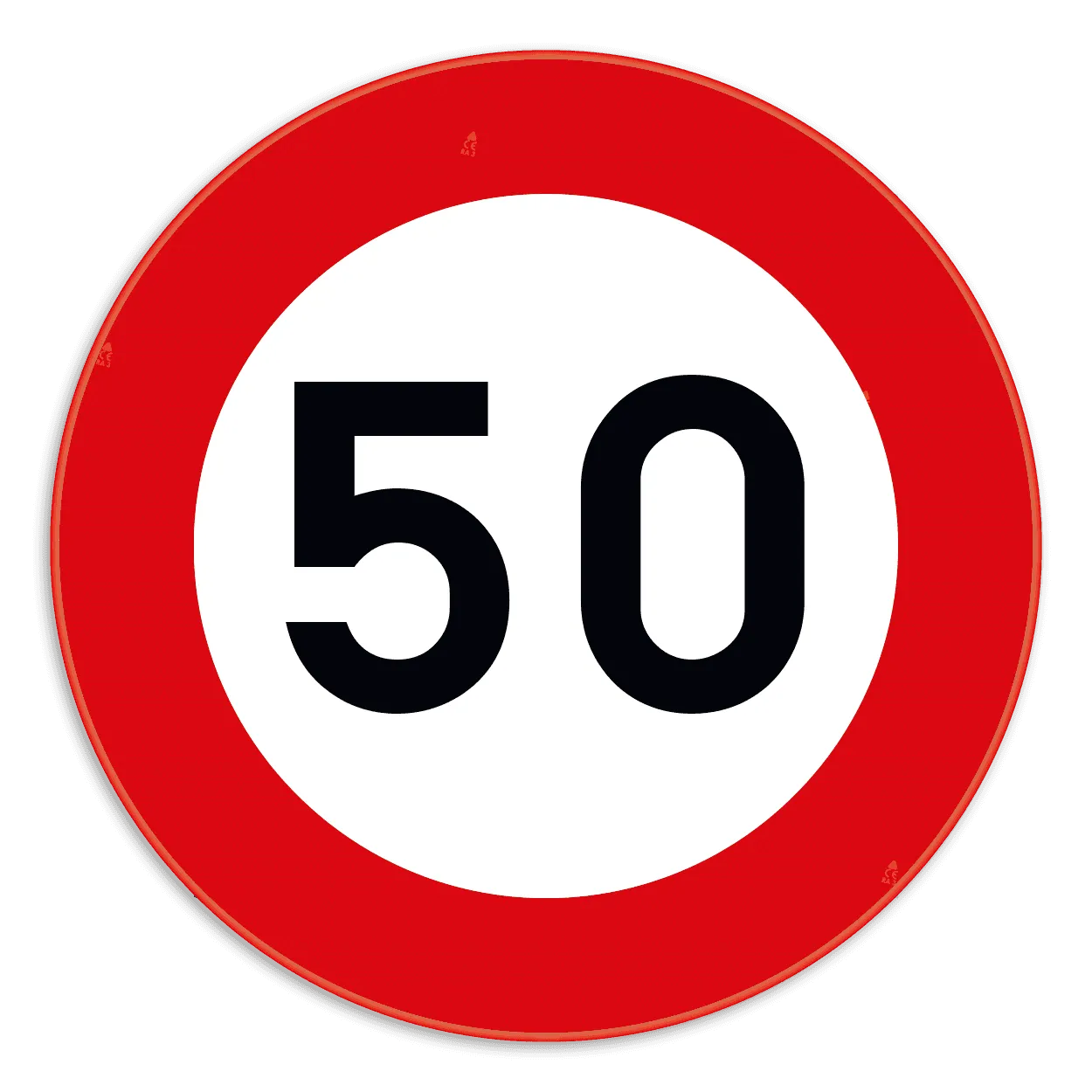 Verkeersbord SB250 C43 - Maximum snelheid 50 km/h