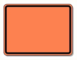 oranje verkeersbord met opschrift (tekst aanpasbaar)