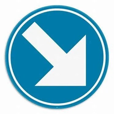 Verkeersbord SB250 D1d - Verplicht rechts aanhouden