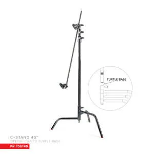 Matthews C-Stand 40 inch with turtle base. W/ Grip Head and Arm