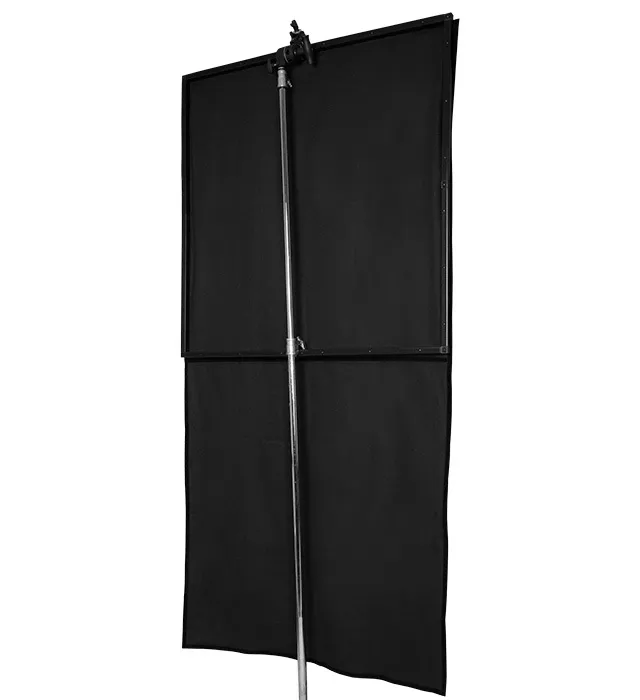 48x48" collapsible frame with black floppy flag (Scrim Jim)