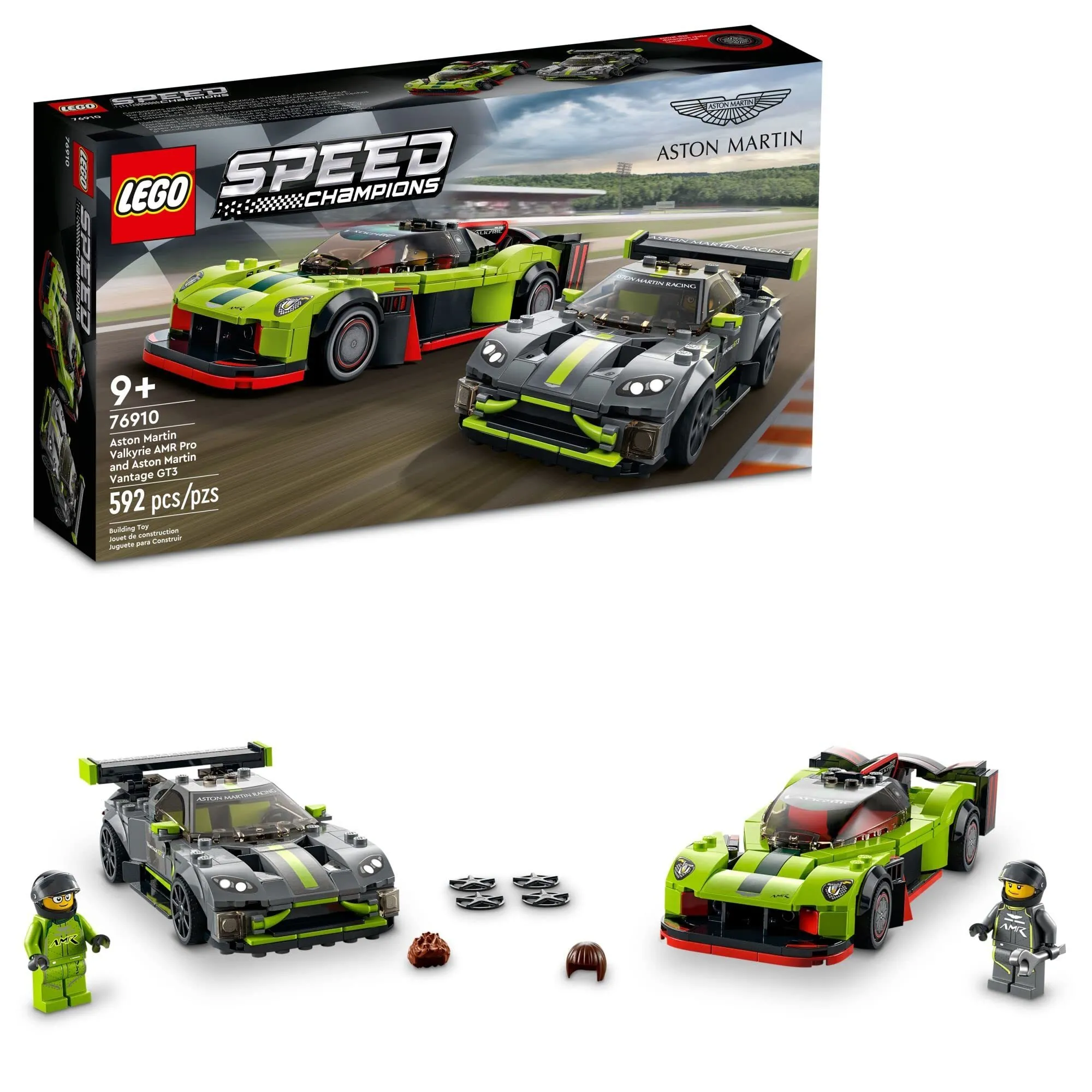 Lego Speed Champions 76910 Austin Martin Valkyrie AMR Pro en Austin Martin Vantage GT3