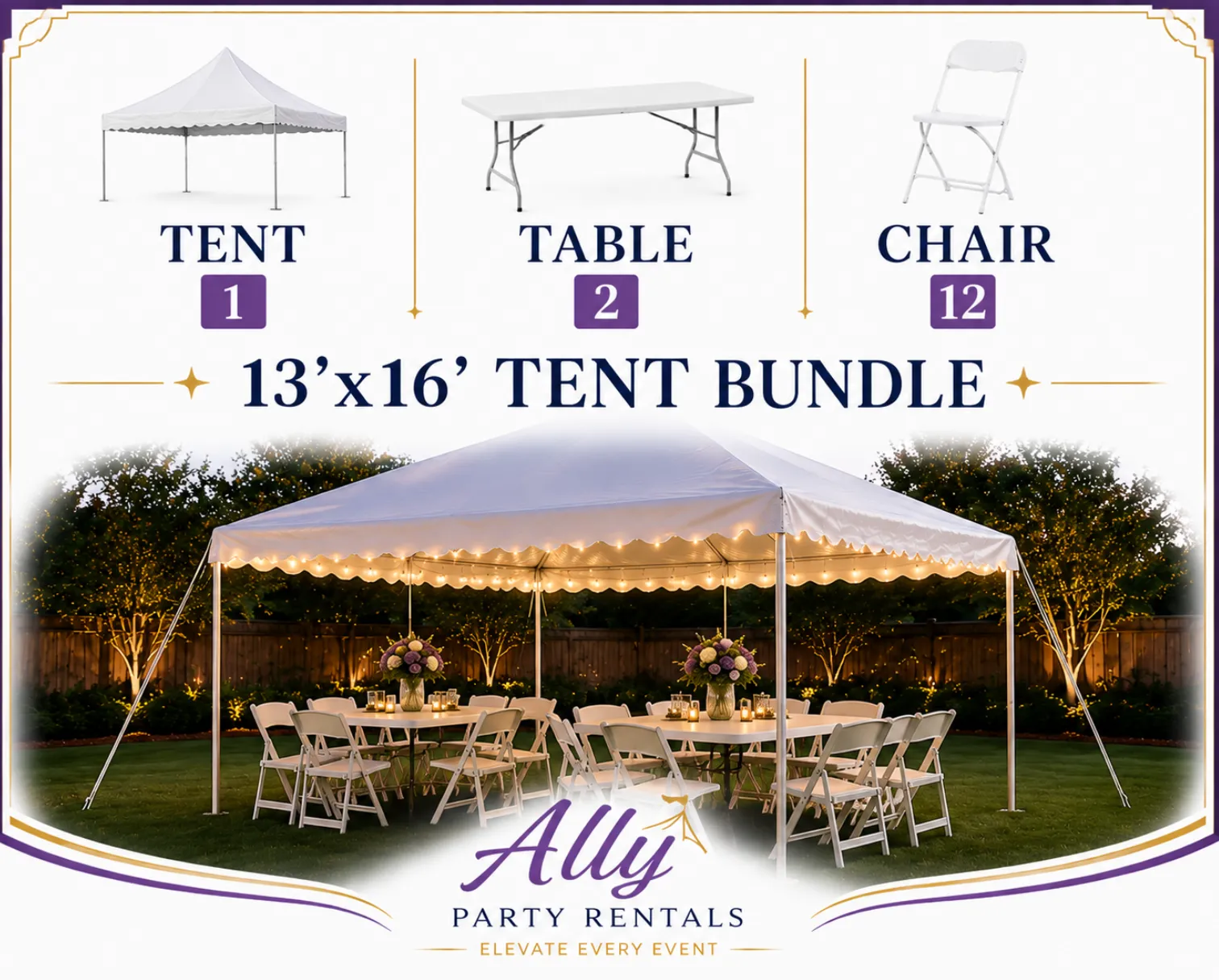13'x16' Tent Bundle