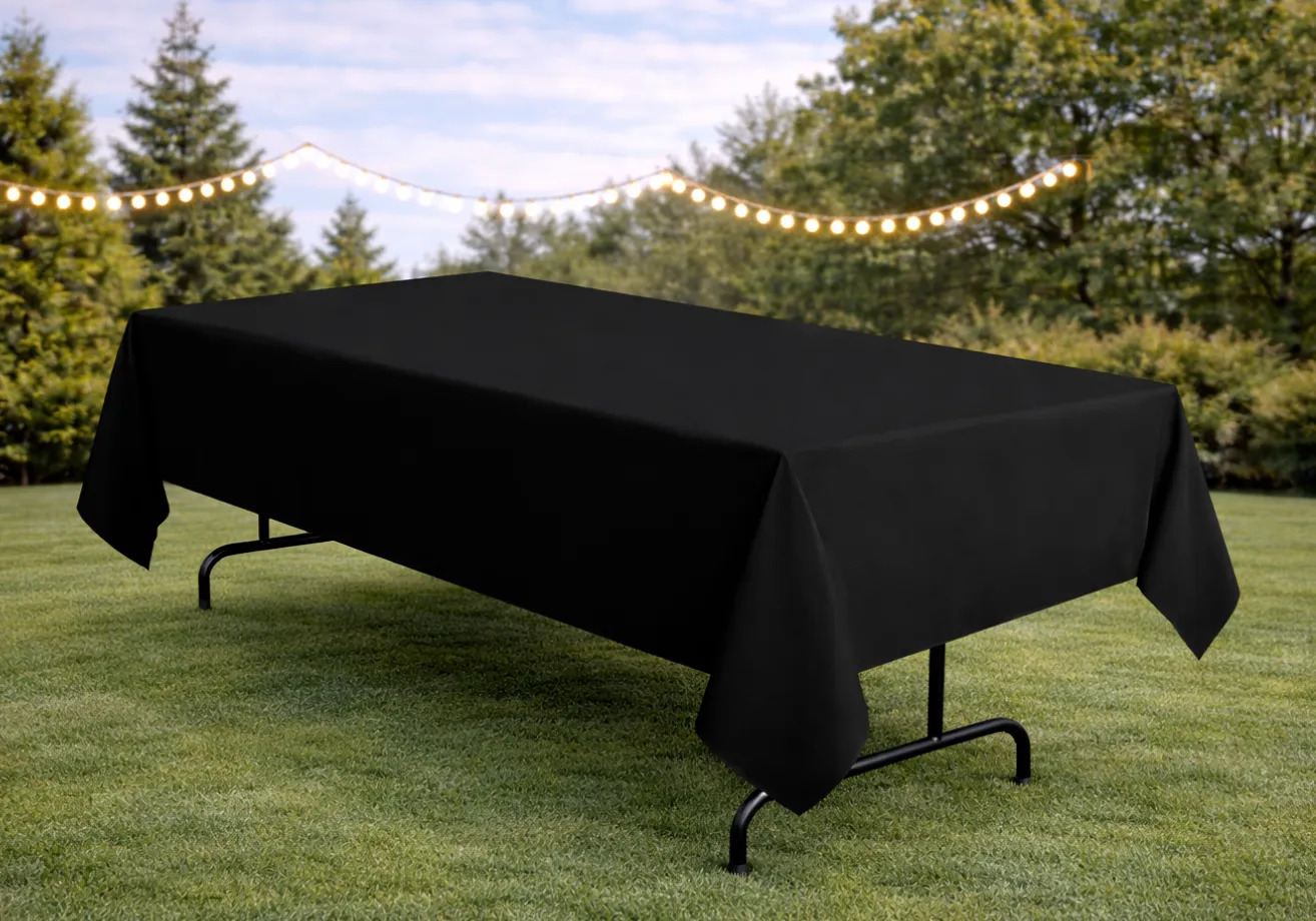 60" x 132" Rectangle Tablecloth (Fits 8ft Tables - Lap Length)