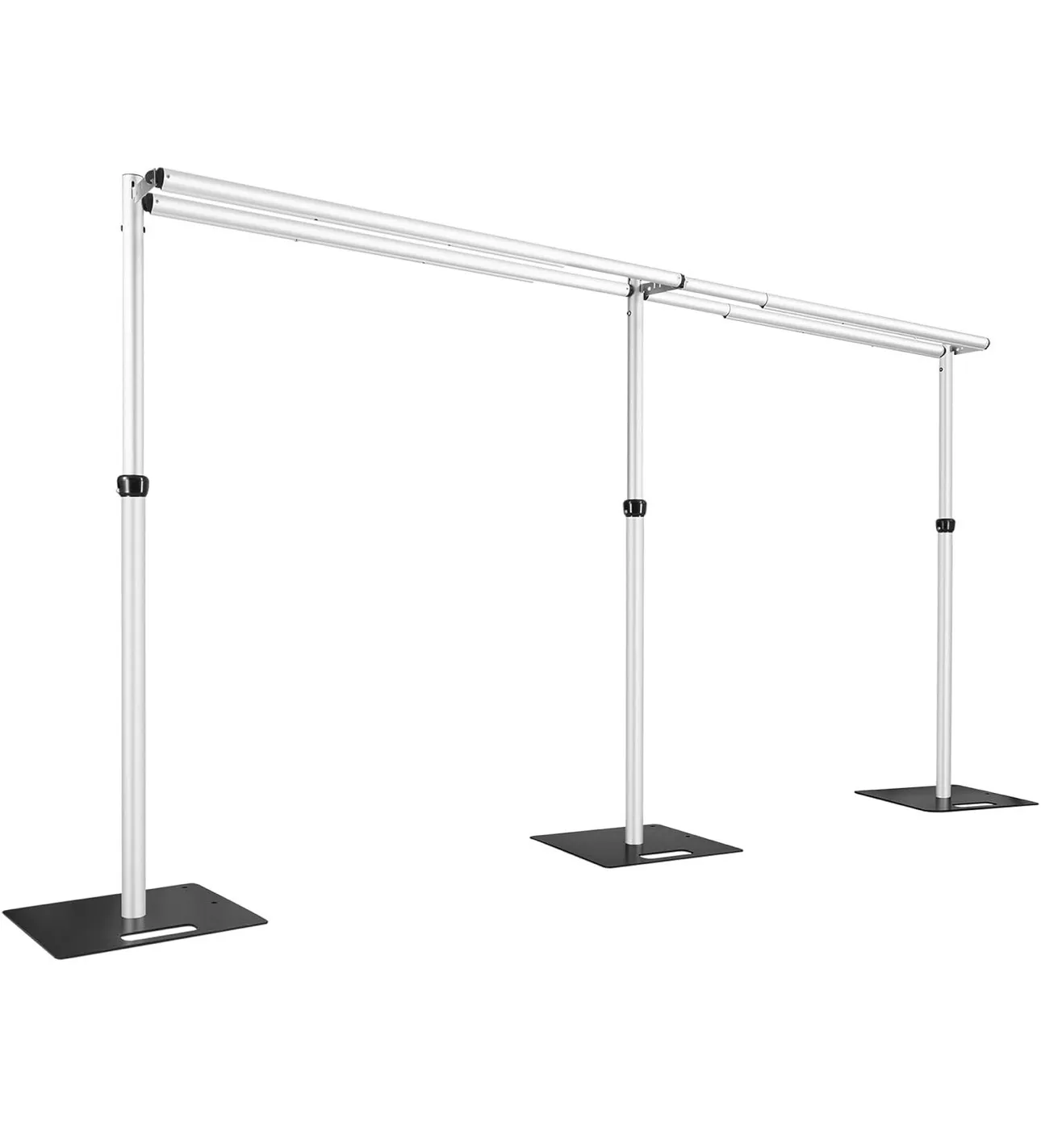 10ft x 20ft Adjustable Heavy-Duty Double Crossbar Pipe & Drape Stand Rental