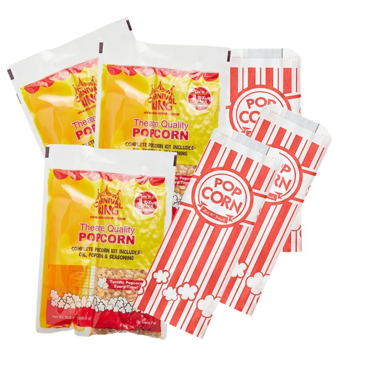 Popcorn Supplies (popcorn + flavor + bags) For 70 People