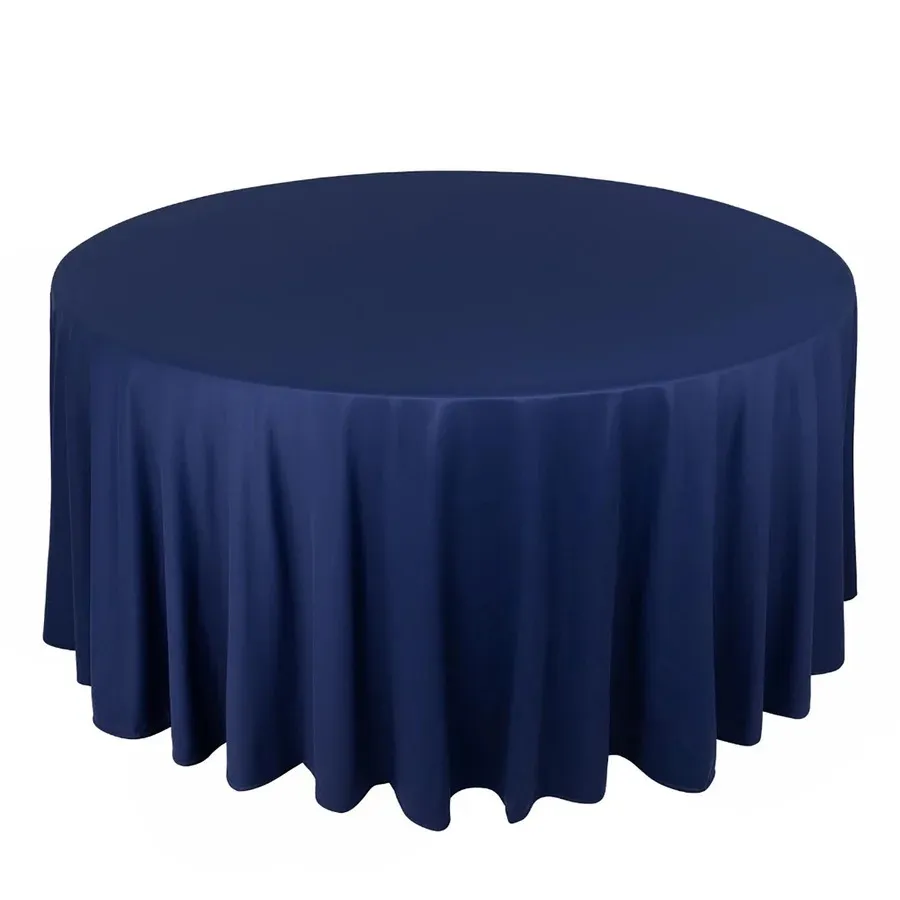 Navy blue Round TableCloth 120"