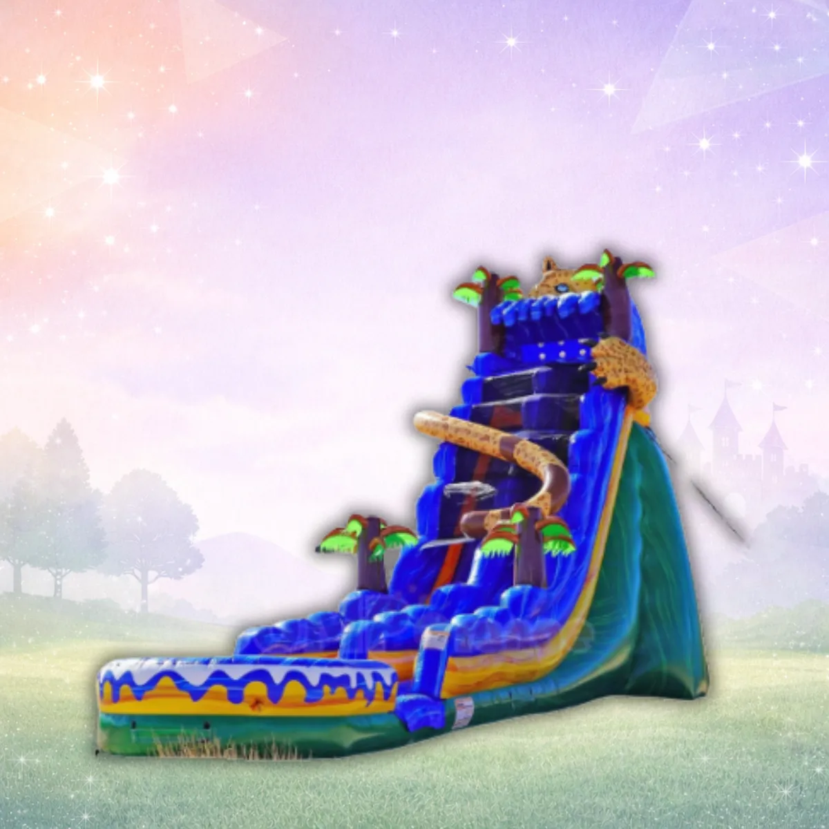 Jungle Jaguar Water Slide 25ft (Wet/Dry)