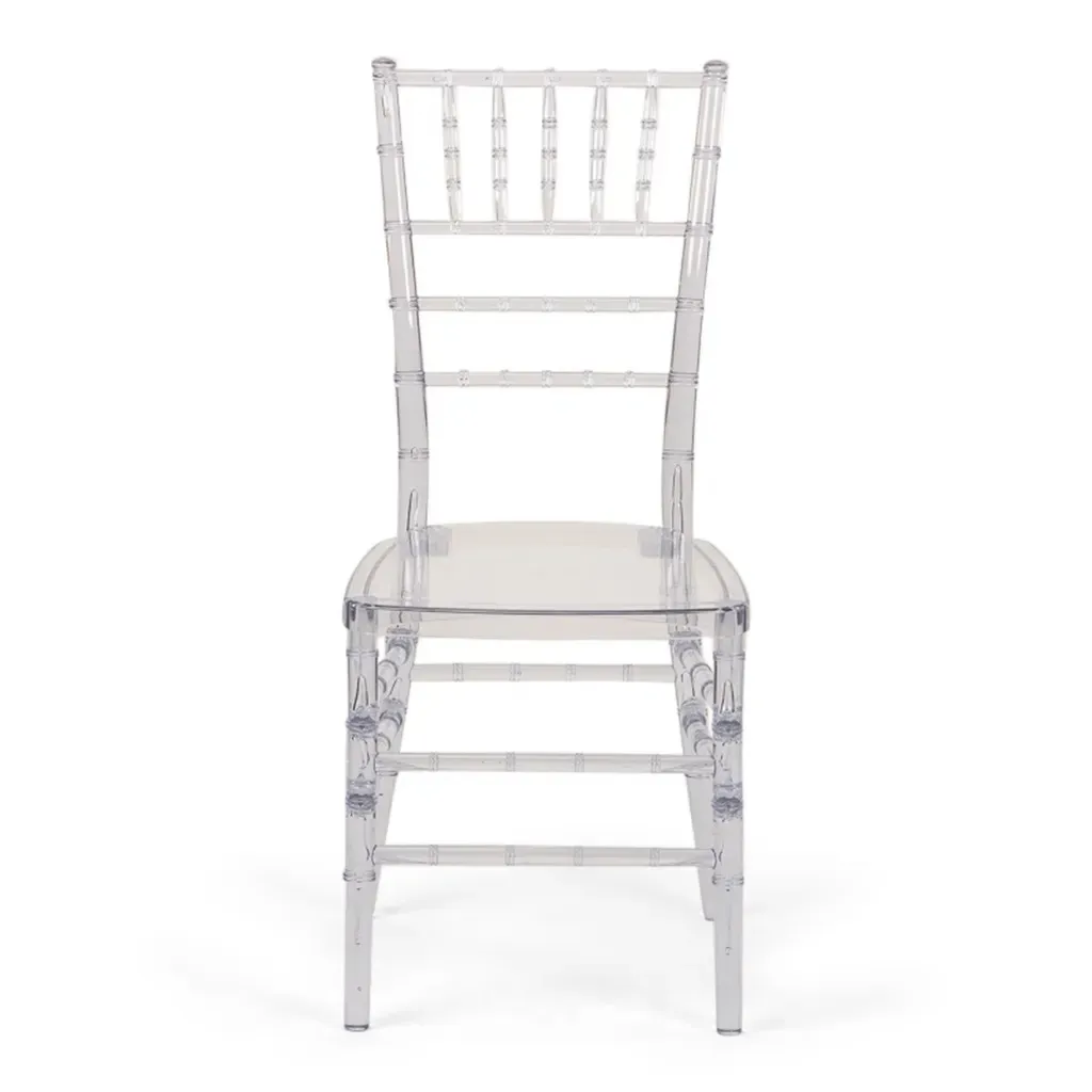 Clear resin chiavari chair