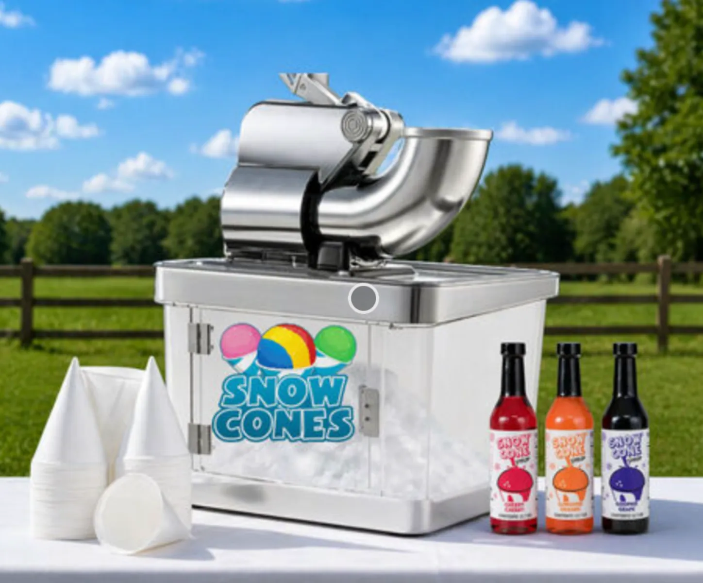 Snow Cone Machine with Supply Package / Up to 25 people