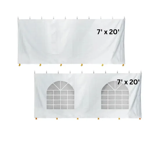 Tent Sidewall Kit, Cathedral Windows, & a Solid Wall ( Covers 40 feet')