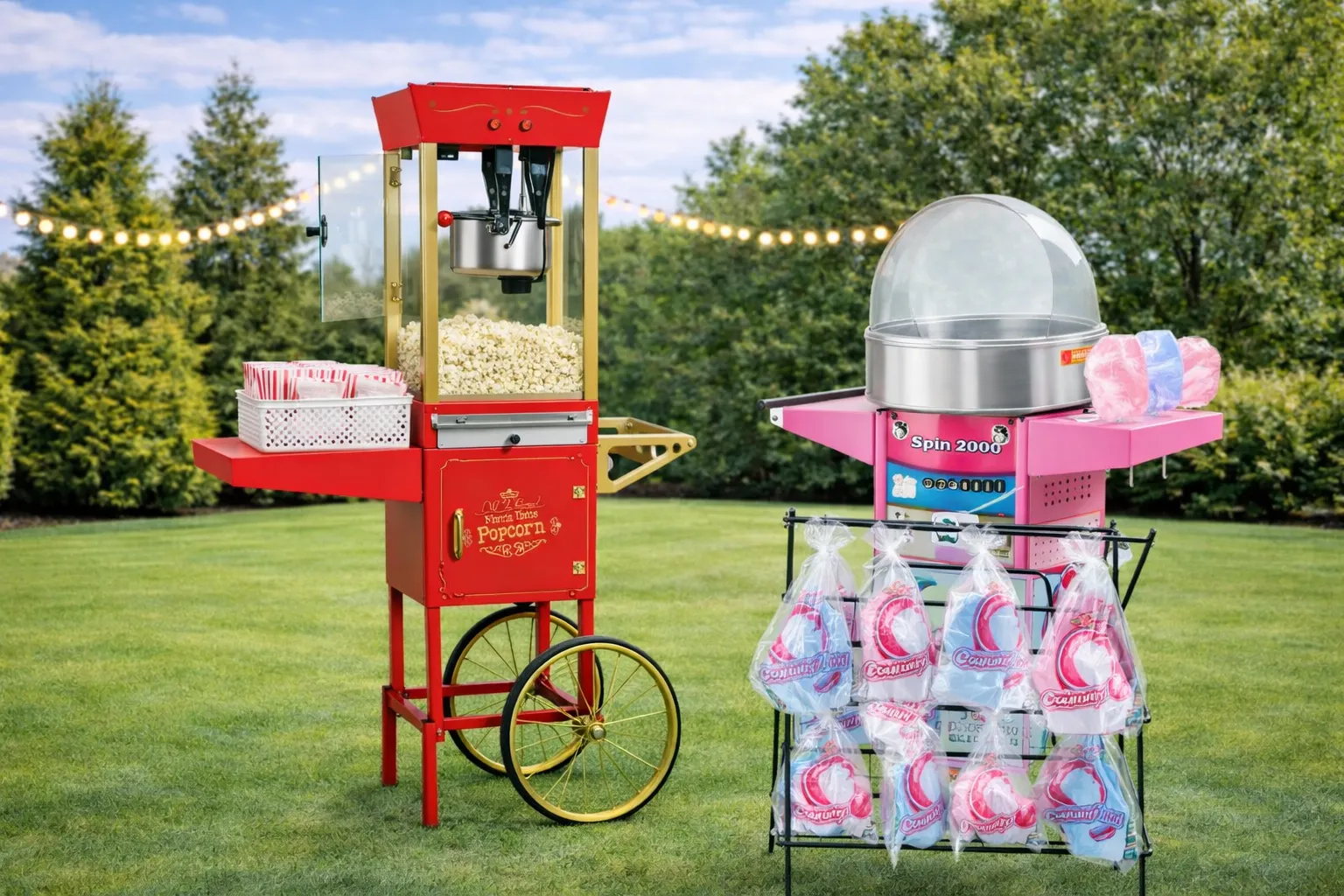 Popcorn & Cotton Candy  Unlimited for 2 Hours Up to 70 people 