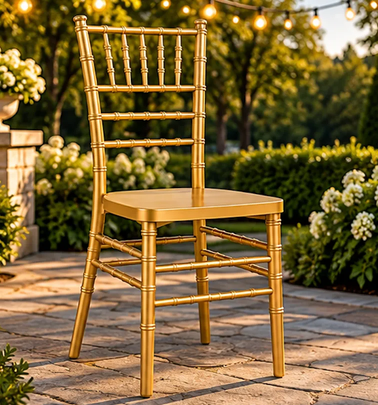 Gold Chiavari Chairs w/ Cushion - Promo