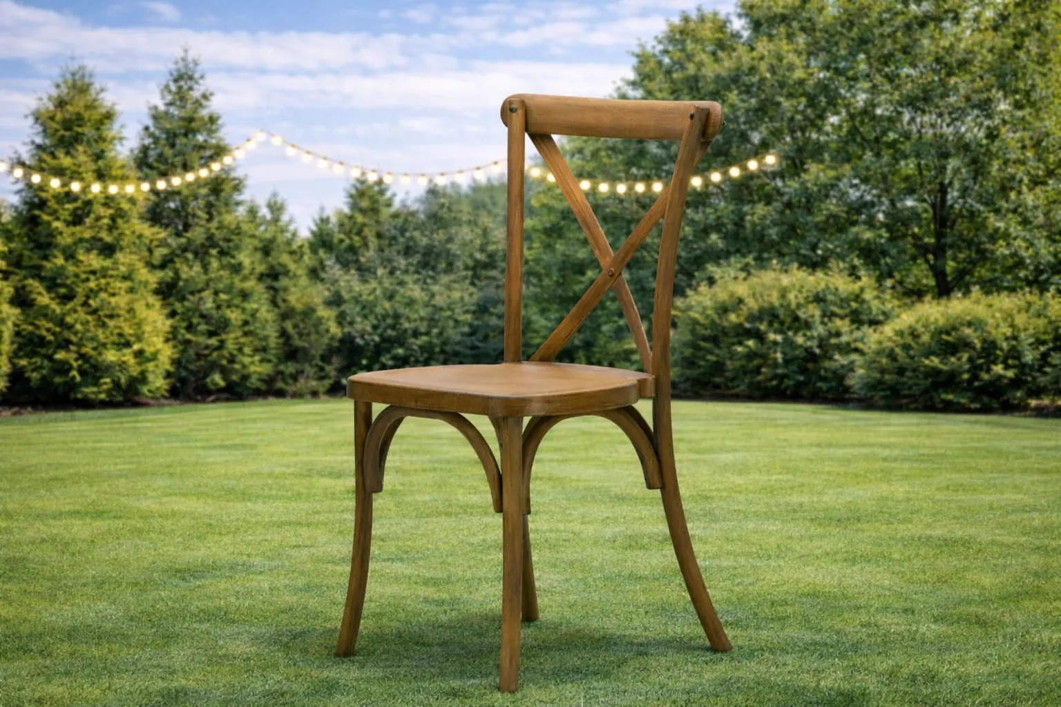 Cross Back Resin Chair ( add Cushion for extra )