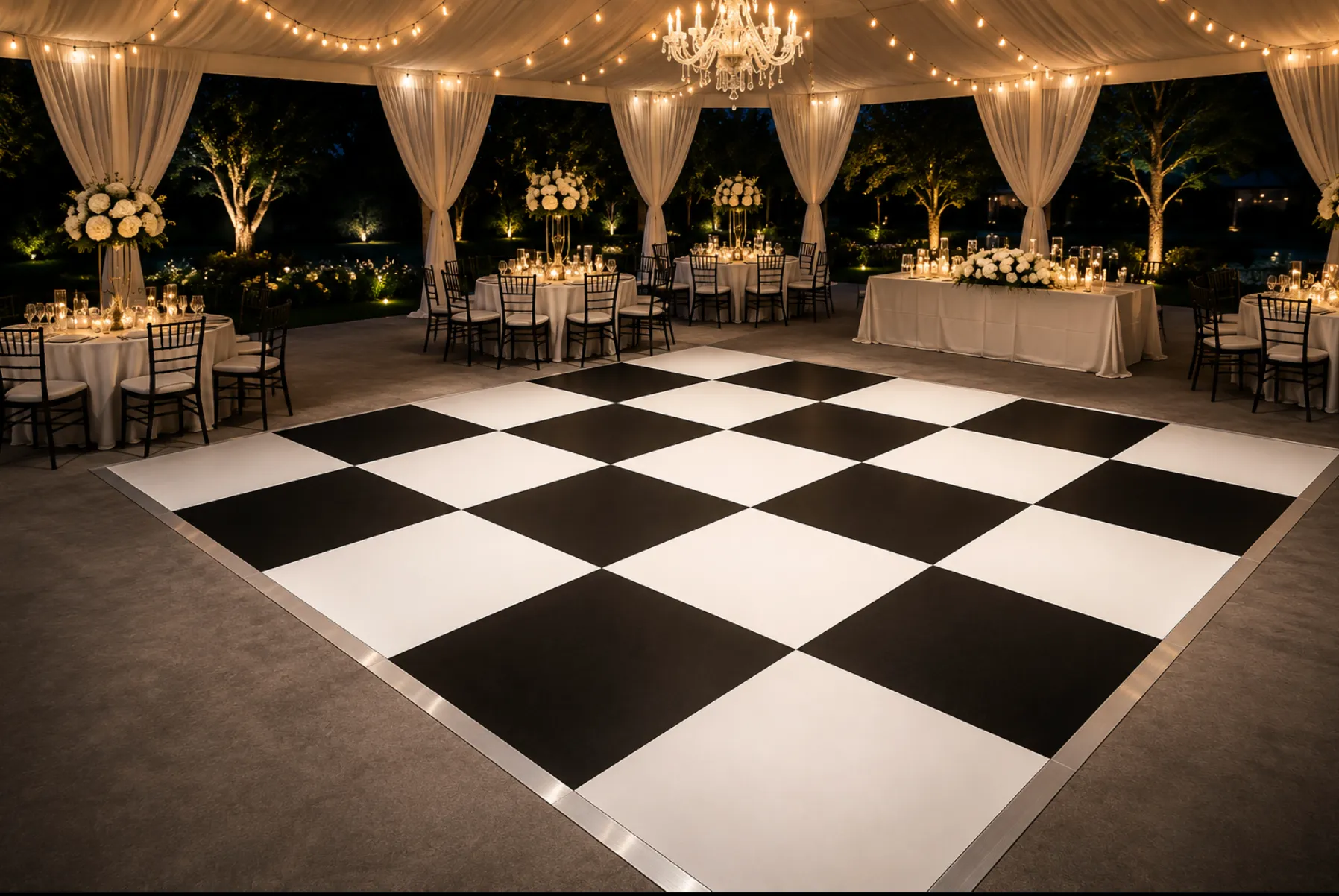 20'x20' Checkered Dance Floor