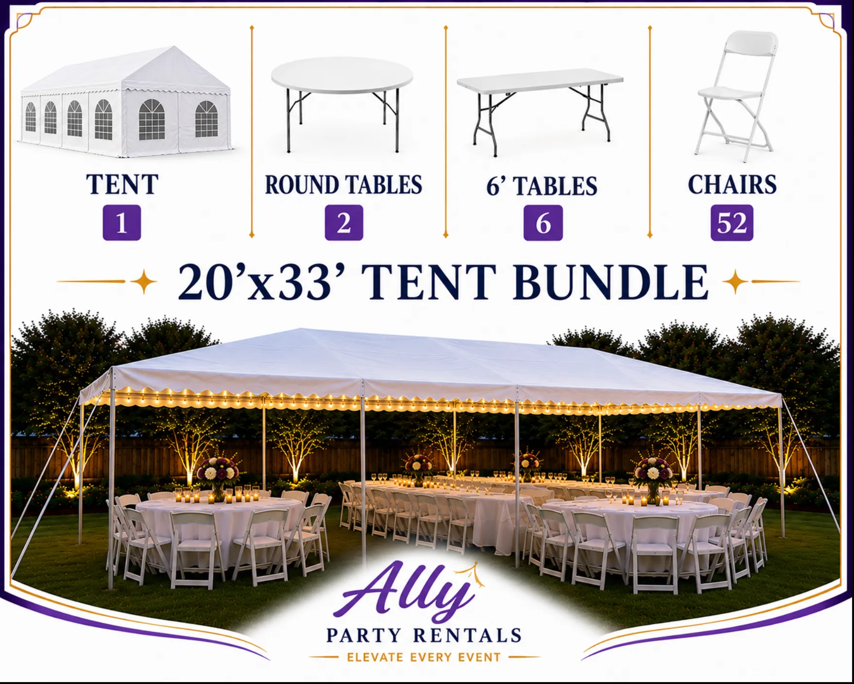 20'x33' Tent Bundle