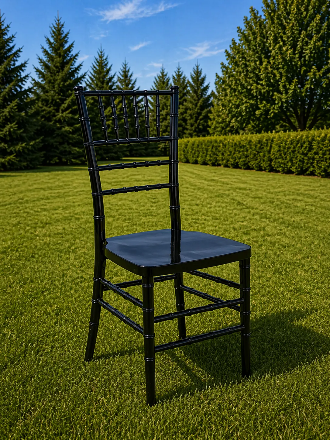 Black Resin Chiavari (Cushion Not Included))