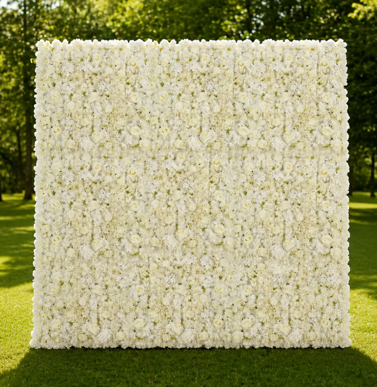 8x8 White Flower Wall Backdrop