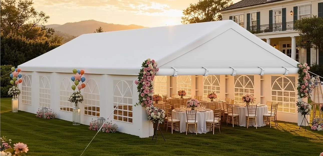 20'x33' Tent PE Galvanized Frame