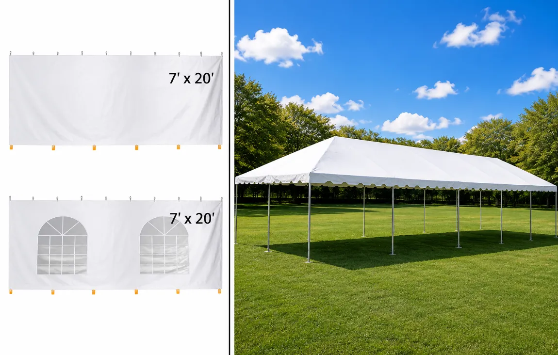 20'x40' Premium Tent 14 oz with Side Walls