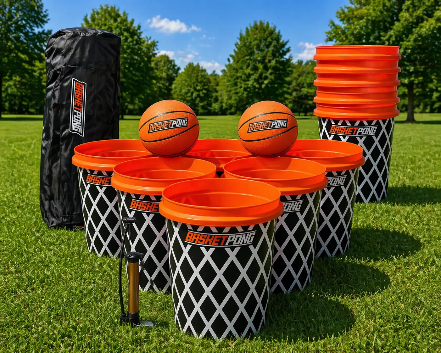 Giant Basketball Yard Pong Game