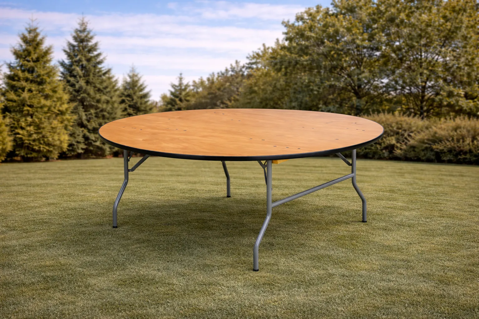 Wood Round Folding Table 60"